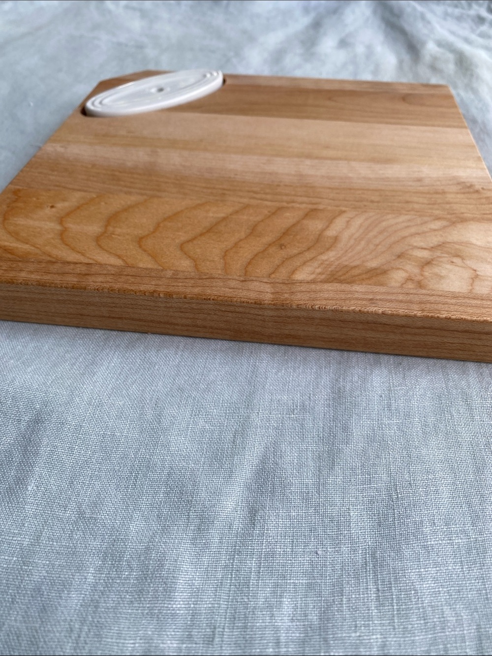 NWT Nora Fleming x JK Adams 8" x 8" maple wood cheese board - Picture 7 of 9